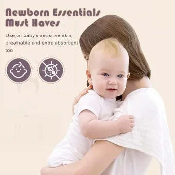 Ease Cubs Muslin Burp Cloths for Baby Care Essentials