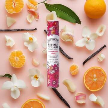 Poo-Pourri On-The-Go Travel Size, 3 Pack Gift Set, 10mLs Each, Orange Yuzu Twist and Lavender Vanilla - Mandarin, Yuzu, Neroli, Lavender and Vanilla