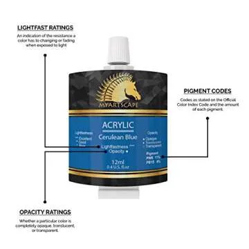 MyArtscape Acrylic Paint Set - 24 Tubes of Vibrant Colors