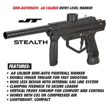 Maddog JT Stealth Paintball Gun Starter Package - Black