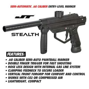 Maddog JT Stealth Paintball Gun Starter Package - Black