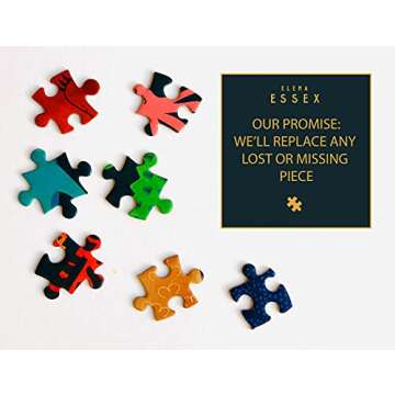 Elena Essex 1000 Piece Puzzle for Adults - Tiger Lounge, Stamp Collection, Butterfly Beauty (Butterfly Beauty)