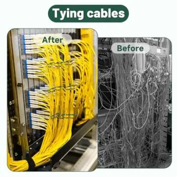 KINGLAKE Garden Green Zip Ties - 100 Pack Heavy Duty