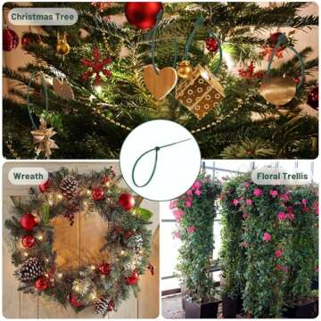 KINGLAKE Garden Green Zip Ties - 100 Pack Heavy Duty