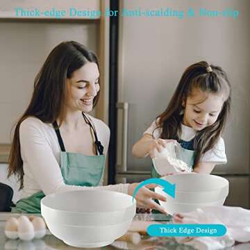 JSYMJSY Nesting Bowls Set - Durable, Stylish, Versatile