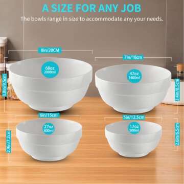 JSYMJSY Nesting Bowls Set - Durable, Stylish, Versatile