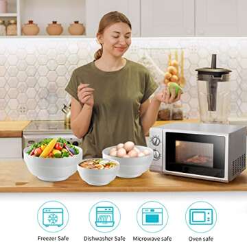 JSYMJSY Nesting Bowls Set - Durable, Stylish, Versatile