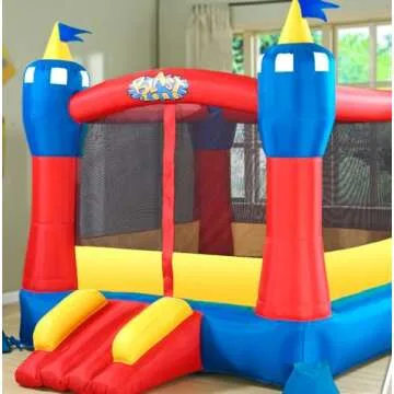 Blast Zone Magic Castle - Inflatable Bounce House with Blower - Premium Quality - Indoor/Outdoor - Portable - Sets Up in Seconds