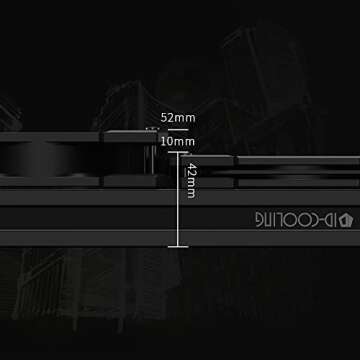 ID-COOLING NO-12015-XT-ARGB Case Fan 15mm Thickness PWM Fan 5V 3 PIN ARGB Fan Slim Fan for Radiator/CPU Cooler/Computer Case