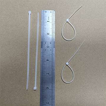 1000 pcs 6 inch Cable Zip Ties Heavy Duty, Premium Plastic Wire Ties with 18 LBS Tensile Strength, U...