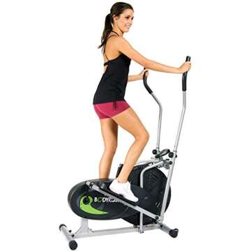 Body Rider Body Flex Sports Elliptical Exercise Machine, at-Home Exercise Equipment Black/Green/Silver ,One Size