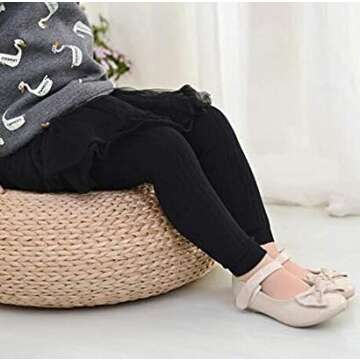 Toddler Ribbed Sweater Leggings for Girls 1-3 Years