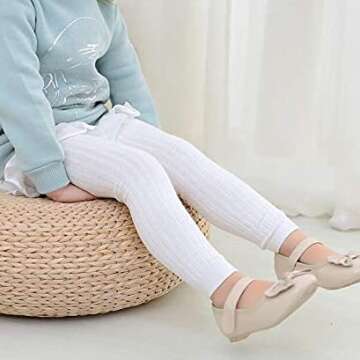 Toddler Ribbed Sweater Leggings for Girls 1-3 Years