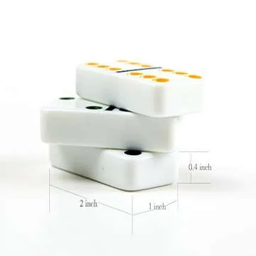 AOQING Dominoes Set Mexican Train Dominoes Domino Game Tenons Double 6 Color 28 Dominos Tin Box Package