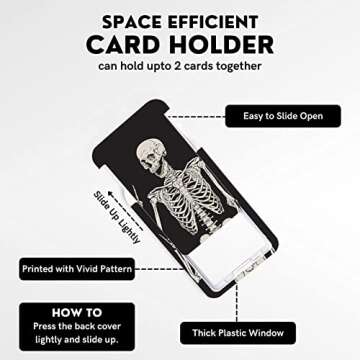 Cute Skeleton ID Badge Holder with Lanyard