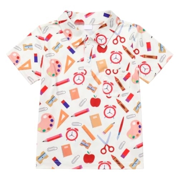 FYMNSI Boys Shirts – Stylish Back to School Tops with Fun Prints for Kids
