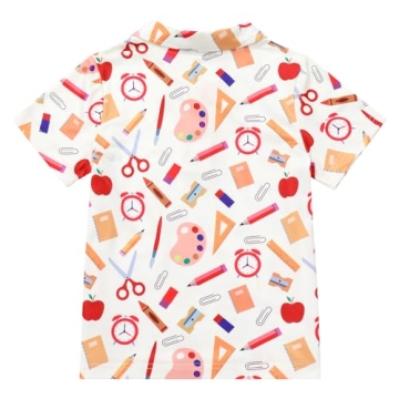 FYMNSI Boys Back to School Short Sleeve Shirts for Kids