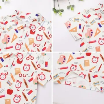 FYMNSI Boys Back to School Short Sleeve Shirts for Kids