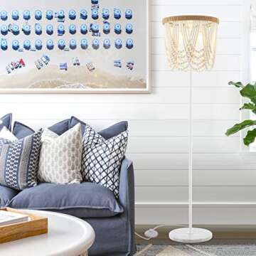 VILUXY Bohemia Beaded Floor Lamp for Chic Spaces