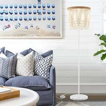 VILUXY Bohemia Beaded Floor Lamp for Chic Spaces