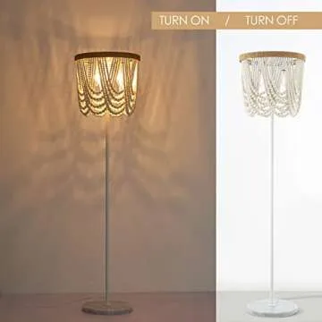 VILUXY Bohemia Beaded Floor Lamp for Chic Spaces