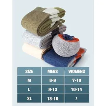 TENYSAF Wool Hiking Socks for Men - Women Lightweight Crew Merino Wool Socks with Cushion for Camping Hunting Work,4 pack