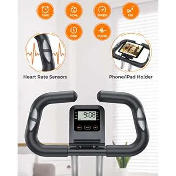 YOSUDA Exercise Bike, 2 in 1 Folding Exercise Bike for Seniors 270lbs Capacity, Magnetic X-Bike with 8-Level of Resistance, for Home Gym Workout