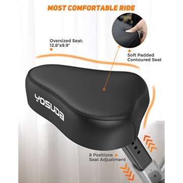 YOSUDA Exercise Bike, 2 in 1 Folding Exercise Bike for Seniors 270lbs Capacity, Magnetic X-Bike with 8-Level of Resistance, for Home Gym Workout