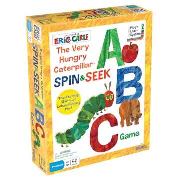 Briarpatch, The Very Hungry Caterpillar Spin & Seek ABC Game, Based On Board Books By Eric Carle, Preschool Learning For Kids