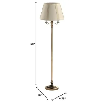 Elegant Cal Lighting Antique Brass Floor Lamp - 6-Way
