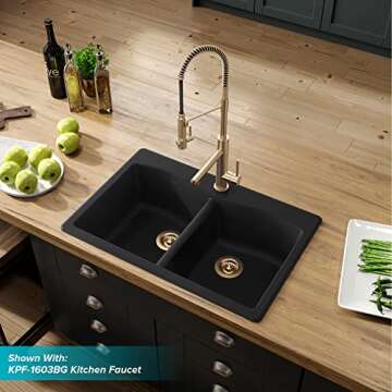 KRAUS Forteza 33-inch Granite Kitchen Sink - Durable Elegance