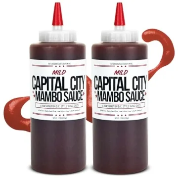 Capital City Mild Mambo Sauce - Sweet & Tangy DC Wing Sauce, 2 Pack