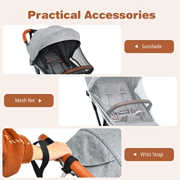 BABY JOY Lightweight Stroller for Easy Travel with Baby