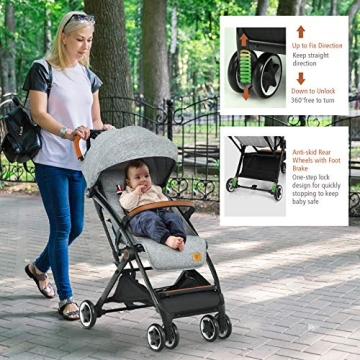 BABY JOY Lightweight Stroller for Easy Travel with Baby