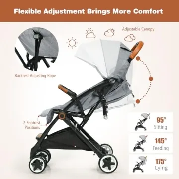 BABY JOY Lightweight Stroller for Easy Travel with Baby