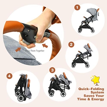 BABY JOY Lightweight Stroller for Easy Travel with Baby