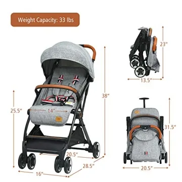 BABY JOY Lightweight Stroller for Easy Travel with Baby
