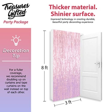 Metallic Rainbow Foil Curtains for Birthday and Bachelorette Parties