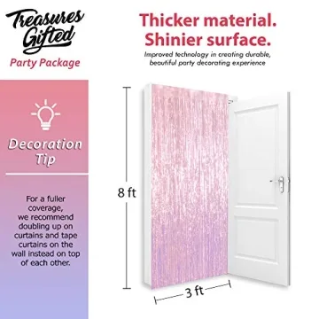 Metallic Rainbow Foil Curtains for Birthday and Bachelorette Parties