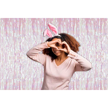 Metallic Rainbow Foil Curtains for Birthday and Bachelorette Parties