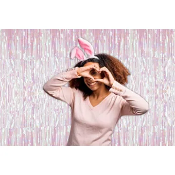 Metallic Rainbow Foil Curtains for Birthday and Bachelorette Parties