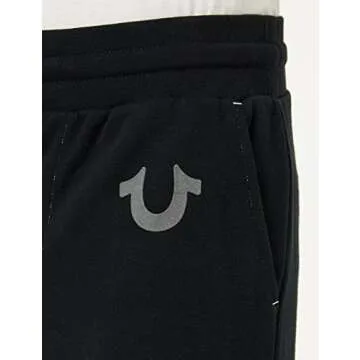 True Religion mens Classic Logo Jogger Sweatpants, Black, XX-Large US