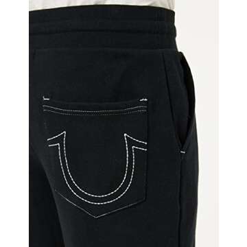 True Religion mens Classic Logo Jogger Sweatpants, Black, XX-Large US