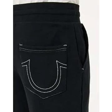 True Religion mens Classic Logo Jogger Sweatpants, Black, XX-Large US