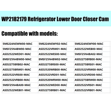 Refrigerator Door Closer Cam for Whirlpool & Kenmore