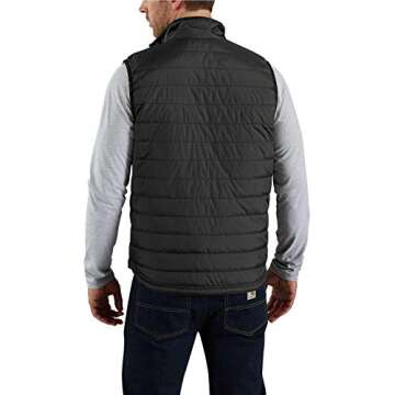 Carhartt mens Rain Defender Relaxed Fit Lightweight Insulated Vest Outerwear, Black, XX-Large US