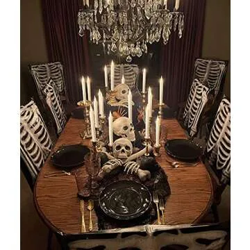 ABMTech Christmas Window Flameless Taper Candles with Timer Remote, Suction Cup and Magnetic Base, Flickering Battery Operated for Christmas & Halloween Decorations (6 Pack)