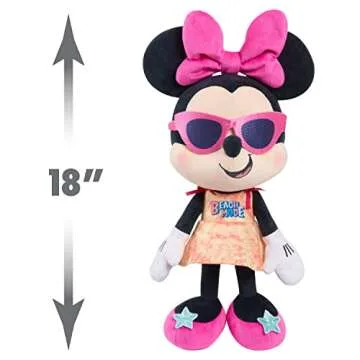 Just Play Disney Street Beach Large Plush Minnie Mouse, 19-Inch Stuffed Animal, Kids Toys for Ages 2 Up, Amazon Exclusive