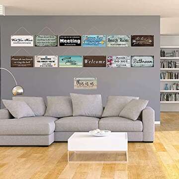 WIPBLAK The Girls Chicken Coop Sign - Rustic Wooden Sign, 16x4 Inches