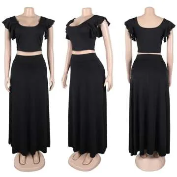 Vakkest Summer Floral Tank Top & Maxi Skirt Set